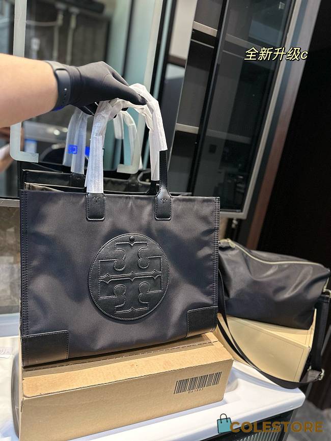 Tory Burch Canvas Tote Black 41 x 21 cm  - 1