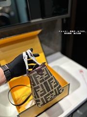 Fendi Roll Mini FF Jacquard Mini Bag 'Brown' 16 x 13 cm - 2