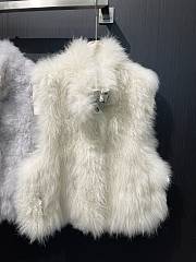 Mongolia Sheep Fur Vest Women New Winter White - 1
