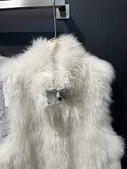 Mongolia Sheep Fur Vest Women New Winter White - 3