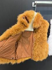 Mongolia Sheep Fur Vest Women New Winter Brown - 2