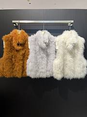 Mongolia Sheep Fur Vest Women New Winter Brown - 4