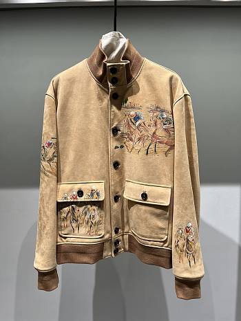 Ralpha Laurent Hayworth Equestrian Suede Jacket