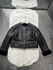 Prada Leather Coat Black - 1