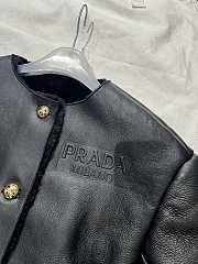 Prada Leather Coat Black - 2