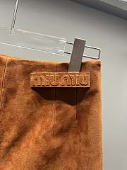 Miu Miu Suede Set Coat And Skirt - 6