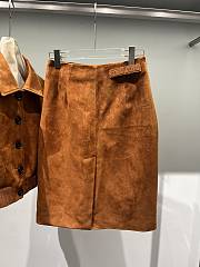 Miu Miu Suede Set Coat And Skirt - 2