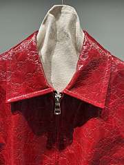 Gucci Leather Jacket Red - 5