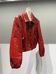 Gucci Leather Jacket Red - 3