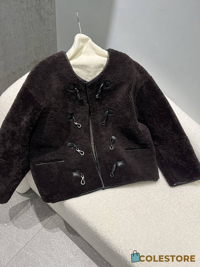Toteme Teddy Shearling Jacket Brown - 1