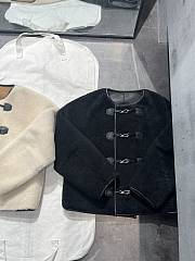 Toteme Teddy Shearling Jacket Black  - 3