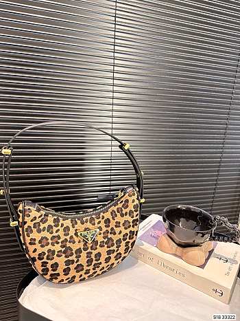 Prada Haft Moon Bag Leopard 23 x 13 cm