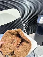 Chanel Tote Bag Fur Brown 30 x 32 cm  - 5