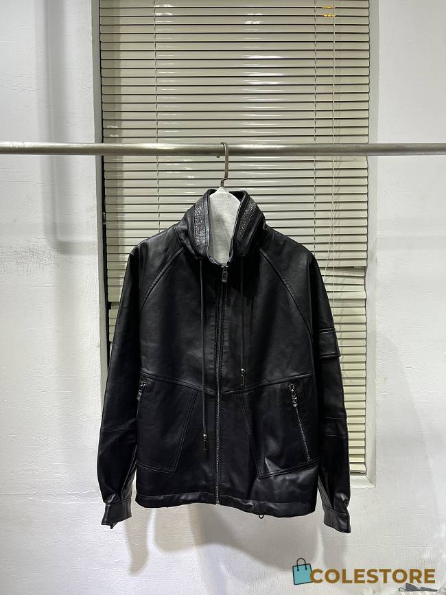 Black Leather Coat  - 1