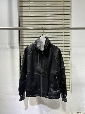 Black Leather Coat 