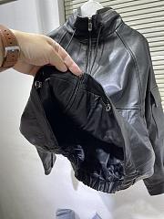 Black Leather Coat  - 5