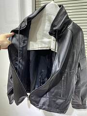 Black Leather Coat  - 4