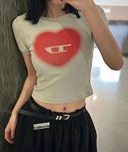 Diesel Heart Shirt In Green - 1