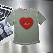 Diesel Heart Shirt In Green - 2