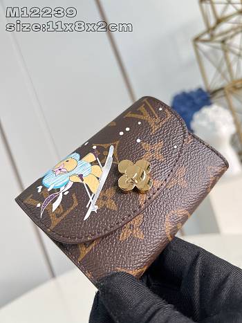 Louis Vuitton Snow Show Rosalie Wallet Blue 11 x 8 x 2 cm