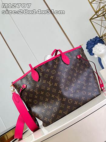 Louis Vuitton Neverfull Bandoulière Inside Out Pink 28 x 14 x 31 cm