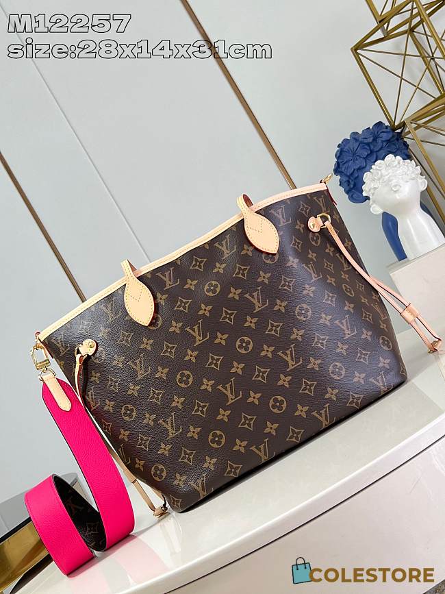 Louis Vuitton Neverfull Bandoulière Inside Out Pink And Beige 28 x 14 x 31 cm - 1