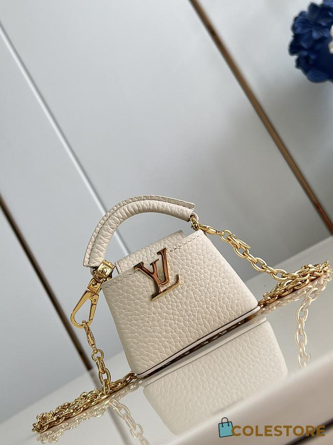 Louis Vuitton Caoucines Micro Bag White 21 x 14 x 8 cm - 1