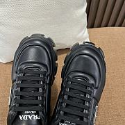 Prada Women Soft Padded Nappa Leather Sneakers -Black - 6