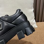 Prada Women Soft Padded Nappa Leather Sneakers -Black - 3