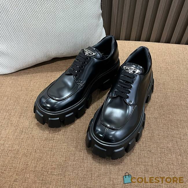 Prada Soft Padded Nappa Shiny Leather Loafer-Black - 1
