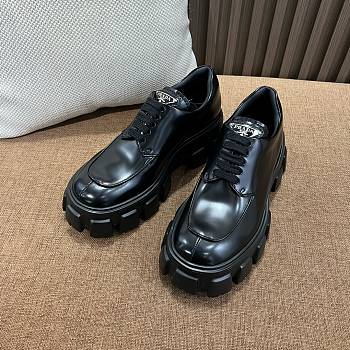 Prada Soft Padded Nappa Shiny Leather Loafer-Black
