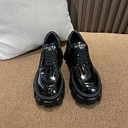 Prada Women Soft Padded Nappa Shiny Leather Loafers-Black - 1