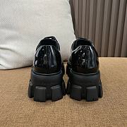 Prada Women Soft Padded Nappa Shiny Leather Loafers-Black - 6