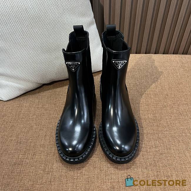 Prada Chelsea Boots With Fur Black - 1