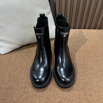 Prada Chelsea Boots With Fur Black