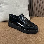 Prada Mocassini Chocolate In Pelle Spazzolata Loafer Black - 4
