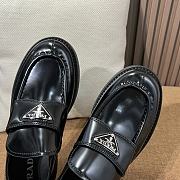 Prada Mocassini Chocolate In Pelle Spazzolata Loafer Black - 3