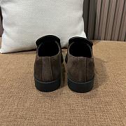 Prada Triangle Suede Loafers Chocolate - 4