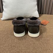 Loro Piana Suede Fur Charm Loafers Chocolate - 2