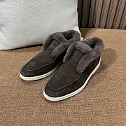 Loro Piana Suede Fur Loafers Chocolate 1 - 1