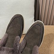 Loro Piana Suede Fur Loafers Chocolate 1 - 4