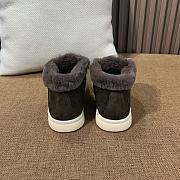 Loro Piana Suede Fur Loafers Chocolate 1 - 3