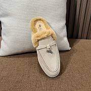 Loro Pina Mules Suede Fur Beige - 6
