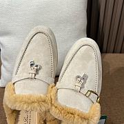 Loro Pina Mules Suede Fur Beige - 2