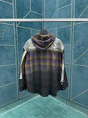 Acne Studios Gradient Plaid Shirt with Hood - 2