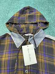 Acne Studios Gradient Plaid Shirt with Hood - 6