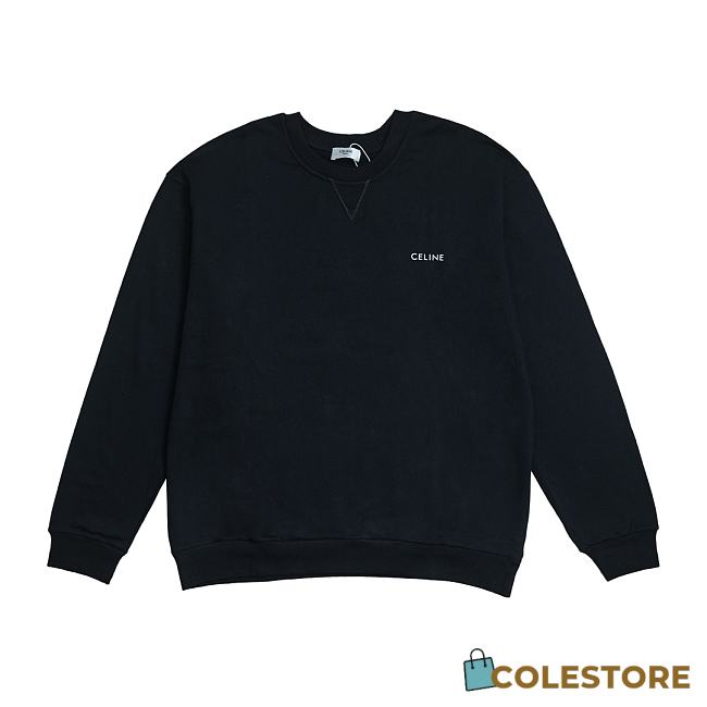  Celine Classic Logo Sweatshirt Black  - 1