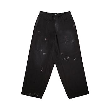 Balenciaga Oversized Distressed Denim Pants Black
