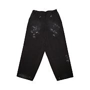 Balenciaga Oversized Distressed Denim Pants Black - 6