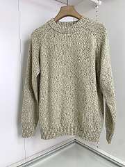 Balenciaga speckled knit sweater green - 1